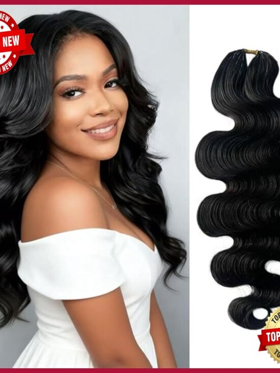 18 Inch Human Hair Body Wave Crochet Extensions 120g Knotless Pre-Separated